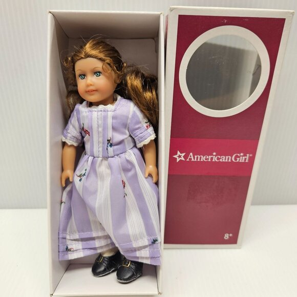 American Girl Felicity Mini Doll 6 Inches In Lavender Traveling Gown Box No Book - Picture 7 of 7